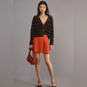 Maeve Pleated Scuba Mini Skirt NWT